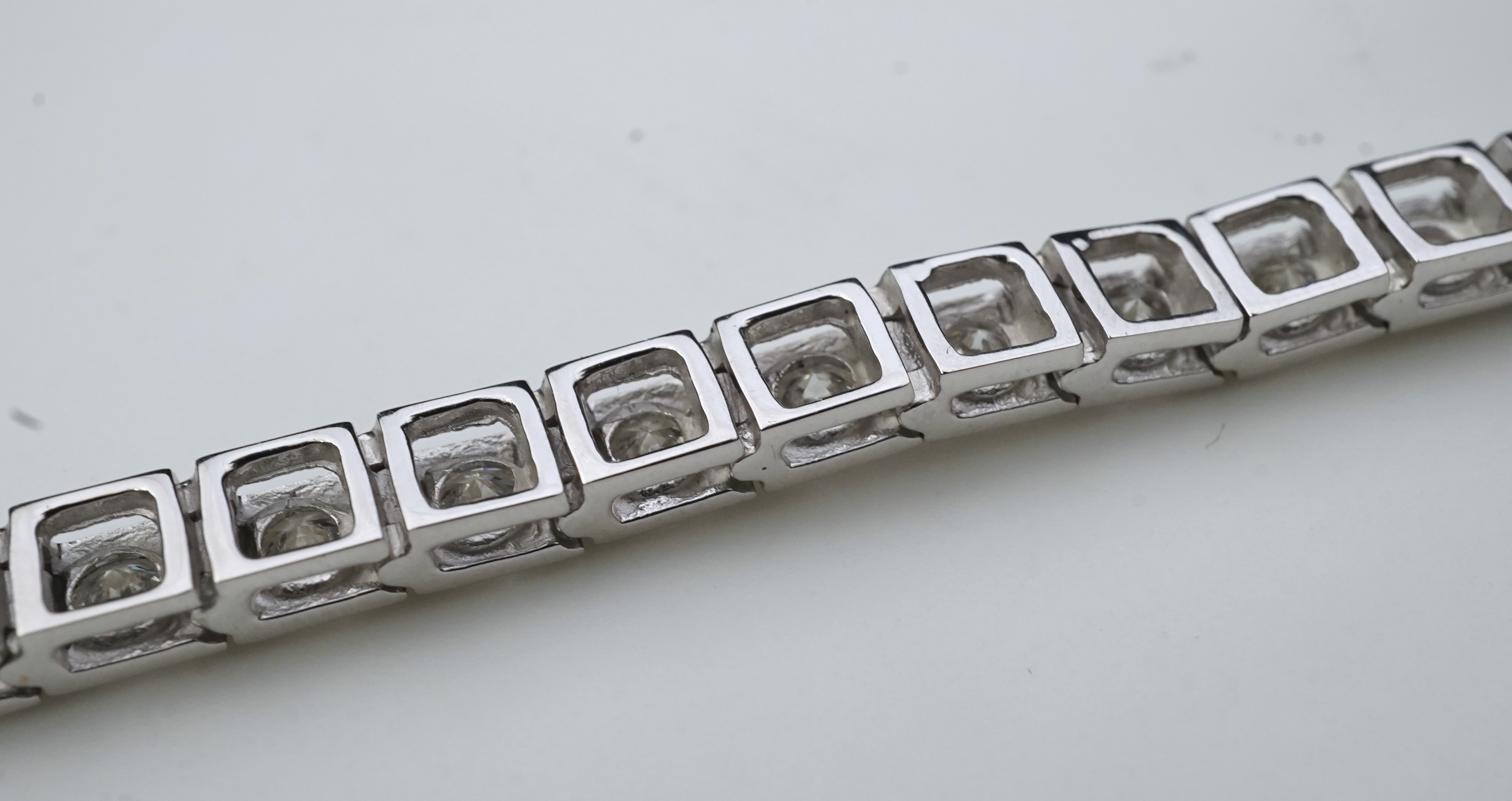 A diamond line bracelet